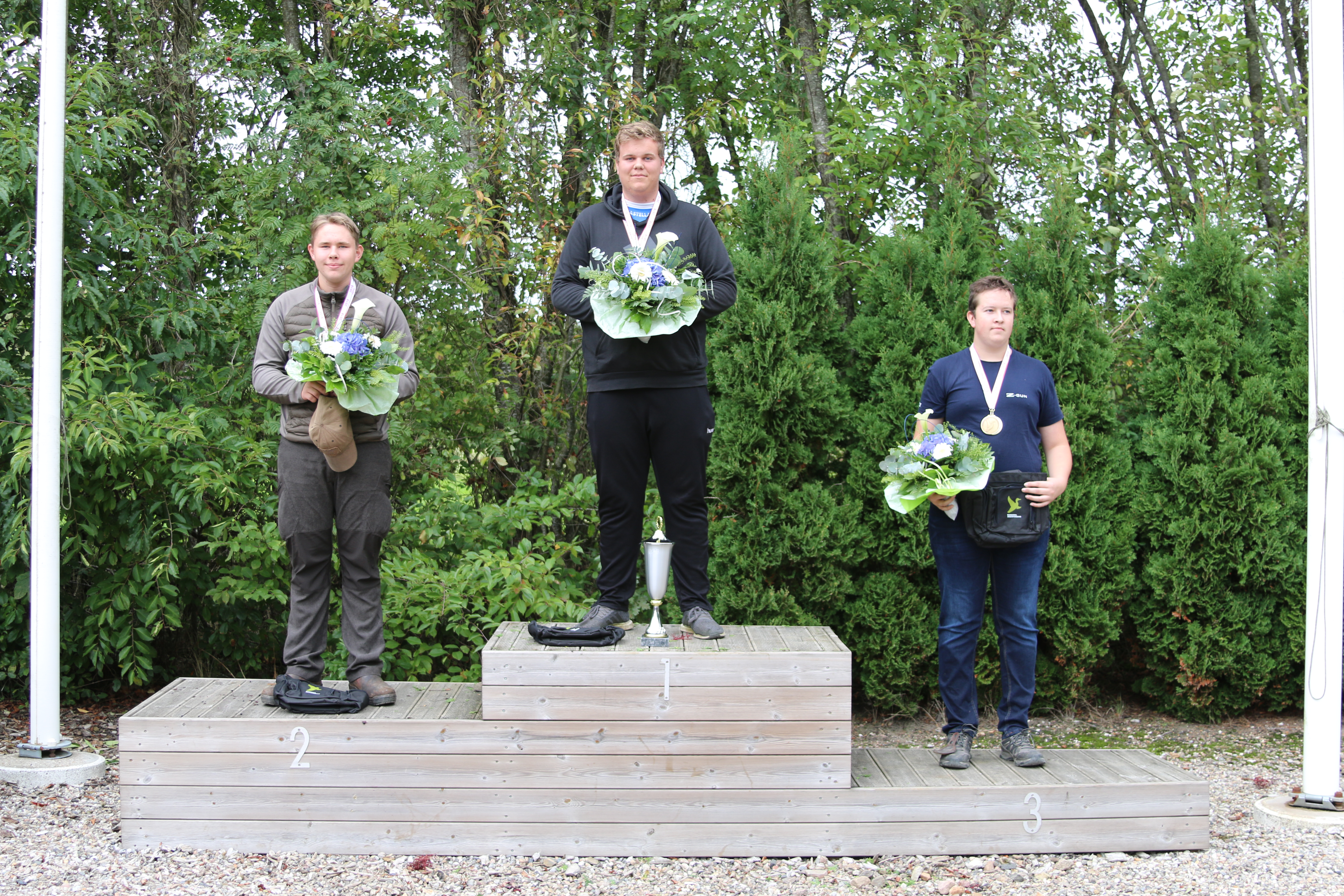 Vindere juniorrækken: Guld: Emil Petersen, Hedehusene-Fløng jagtforening – 96 træf. Sølv: Jeppe Olsen, Hedehusene-Fløng jagtforening – 96 træf. Bronze: Mikkel Petersen, Lund Jagtforening – 95 træf.