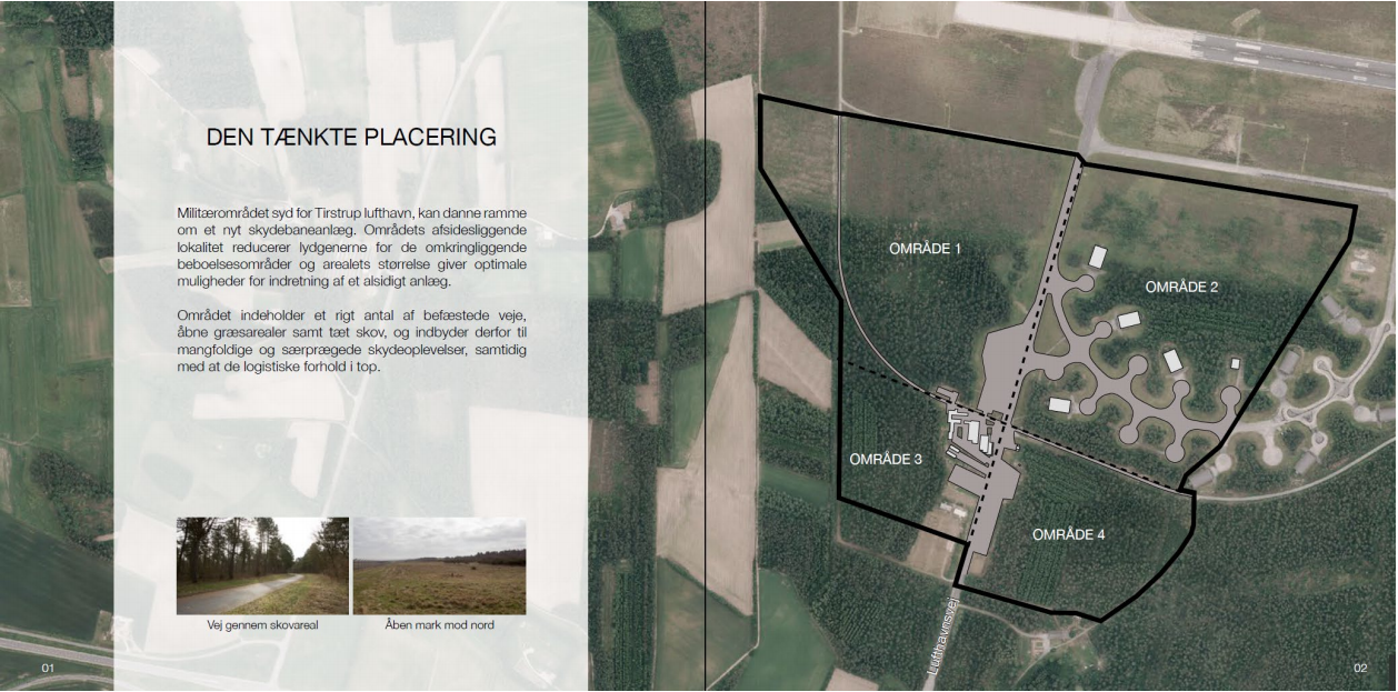 Den tænkte placering (Skydebane Tirstrup)