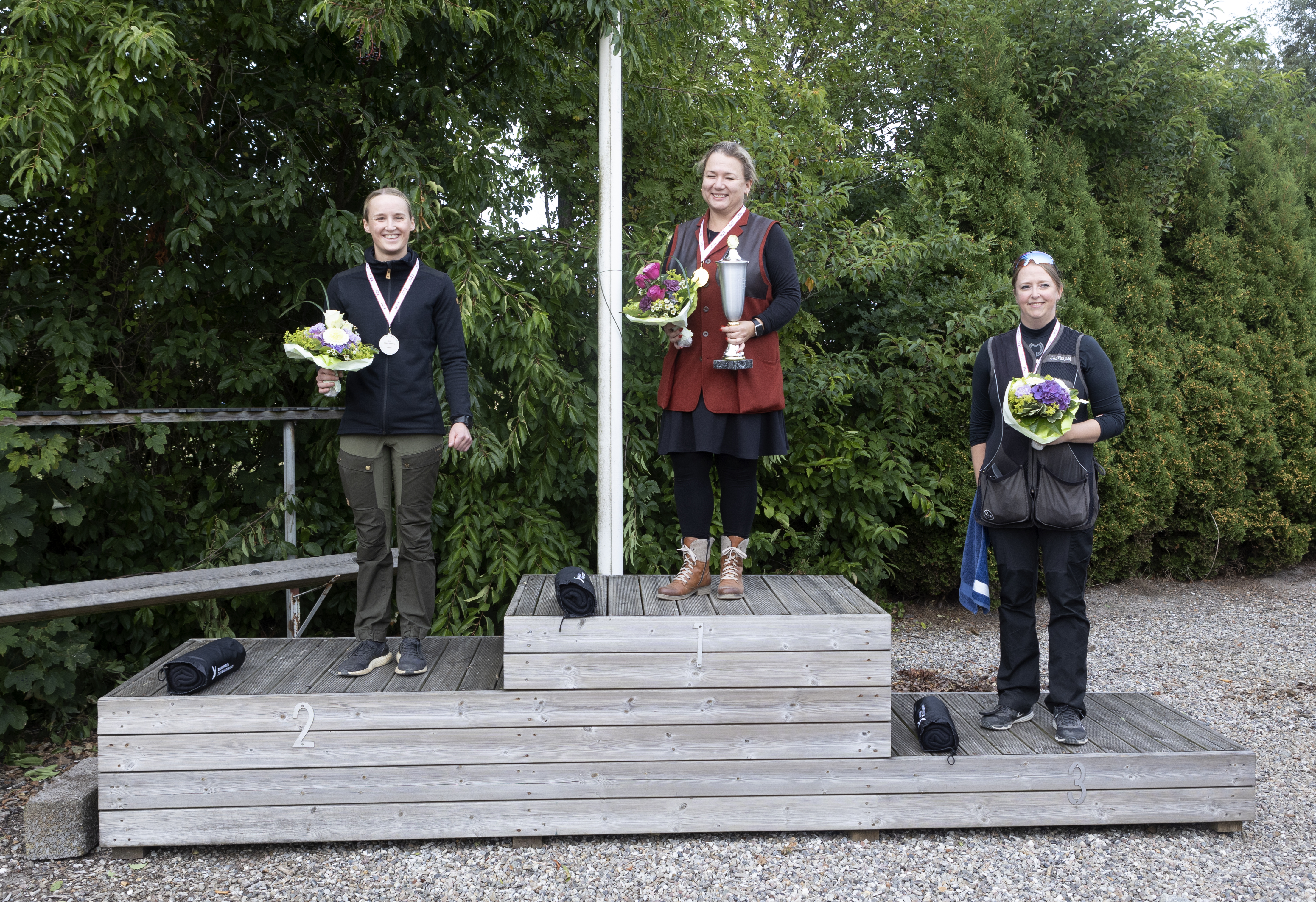 Damer individuel: Guld: Louise Pedersen med 88/100. Sølv: Pernille Jensen 87/100. Bronze: Janne Poulsen 85/100.