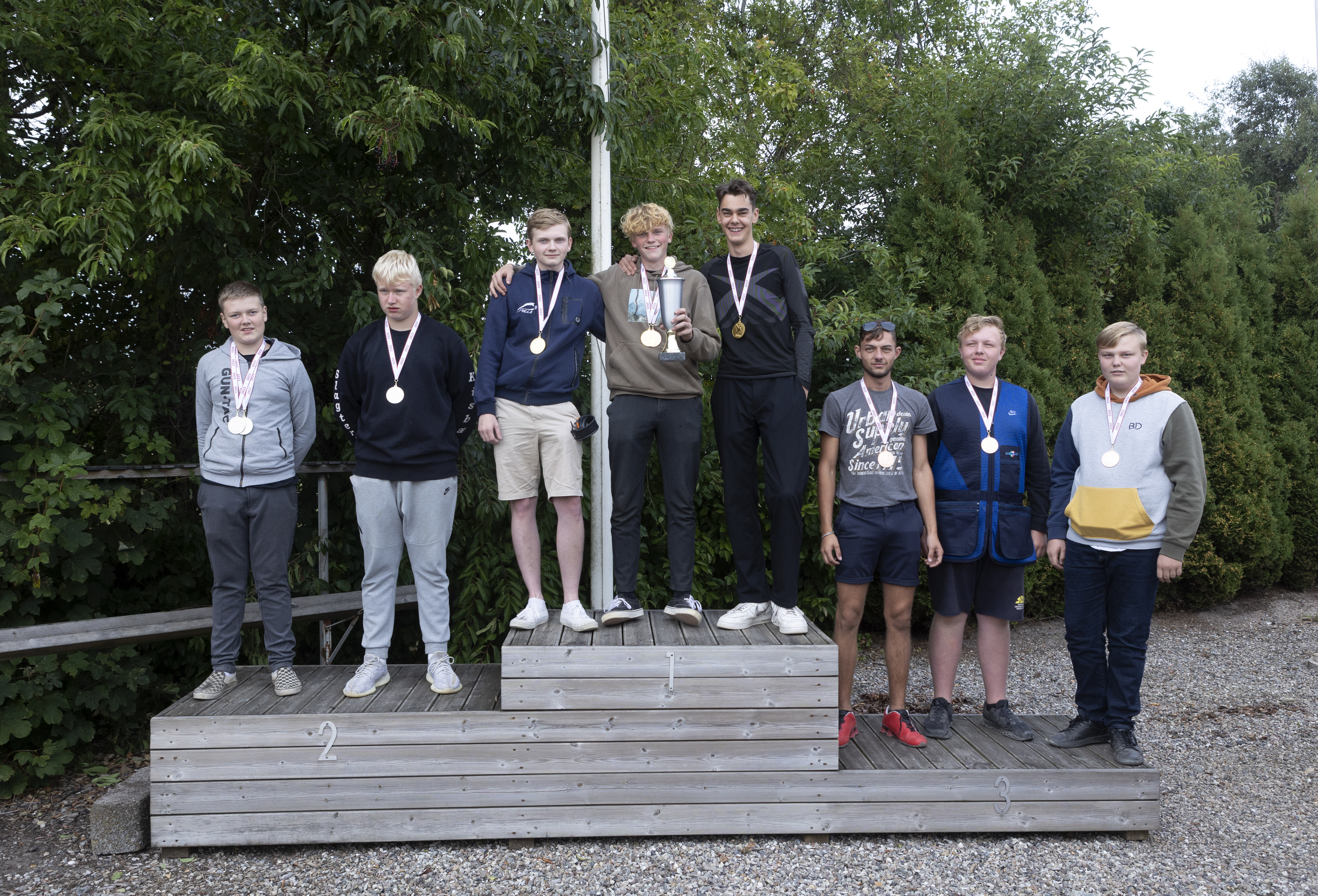 Junior hold: Guld: Vamdrup Junior med Mikkel Løcke, Tobias Møller og Marcus Løcke. Sølv: Luns Junior 1 med Andreas Todsen, Jacob Emil Christoffersen og Kennet Nissen. Bronze: KHJ Junior med Tobias Broløs, Lucas Ballin og Rasmus Schmidt.