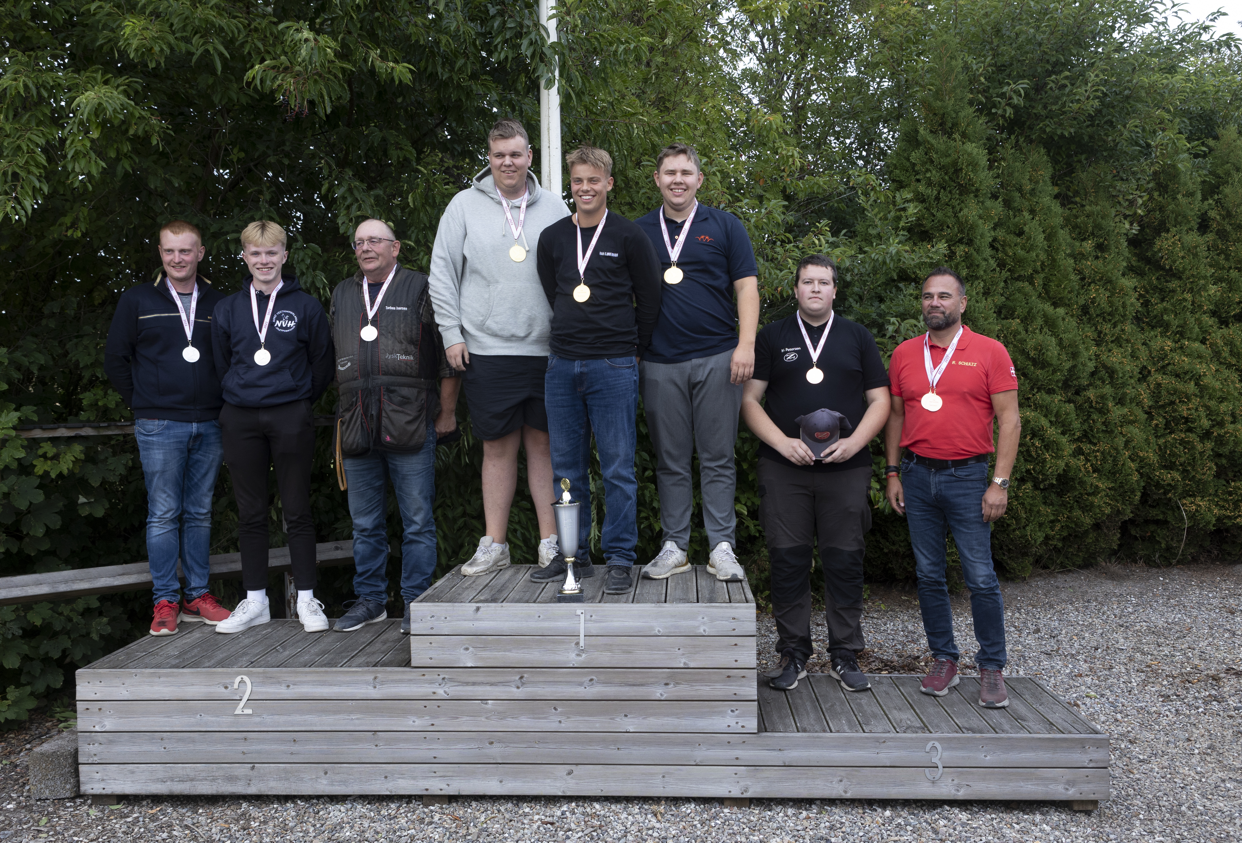 Senior hold: Guld: HFJ med Jeppe Olsen, Emil Petersen og Malthe Lorenzen. Sølv: NVH 2 med Simon Kristensen, Christian Gade og Torben Iversen. Bronze: Lund Senior 4 med Mikkel Petersen, Roeland Schultz og Kent Jensen.