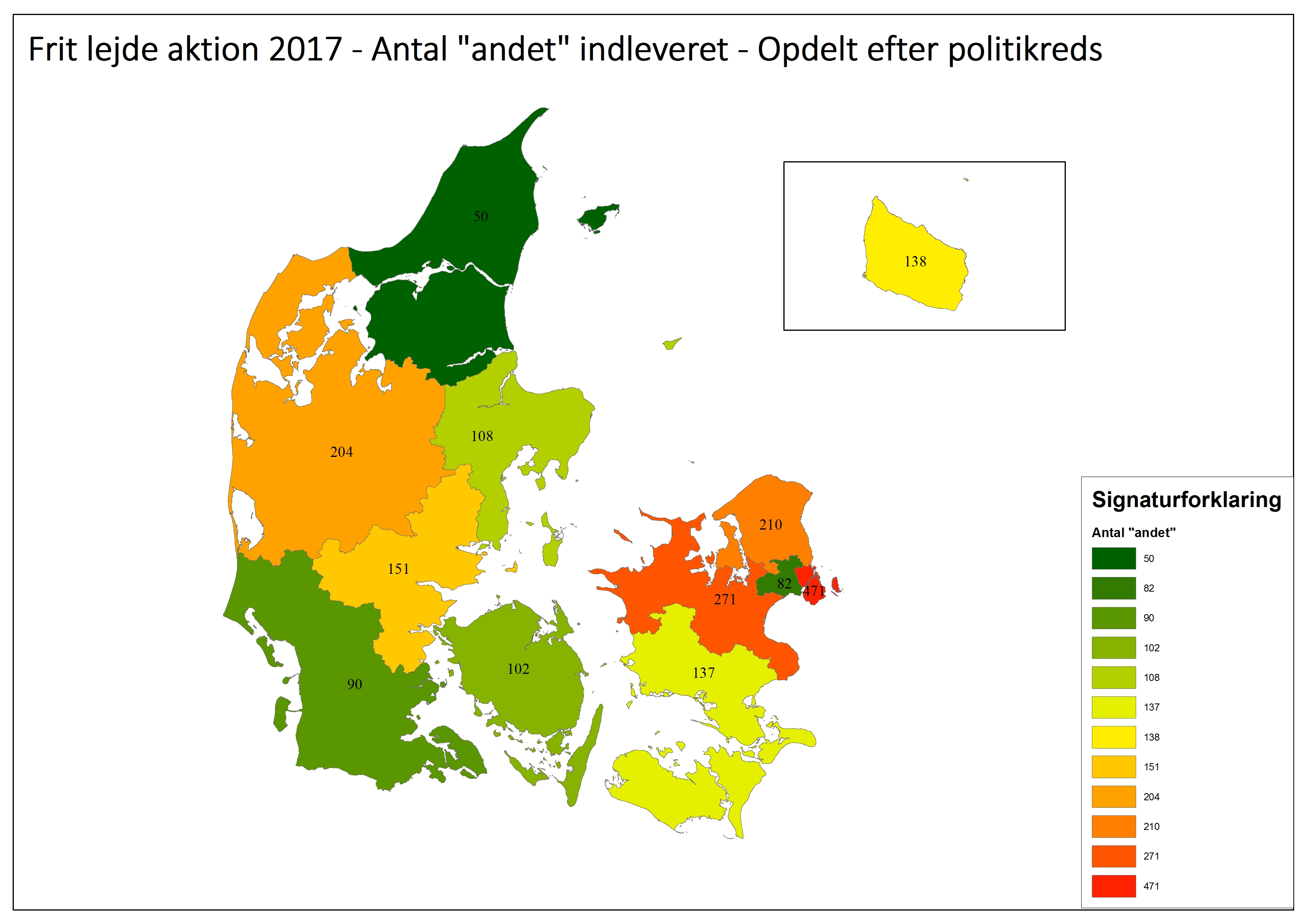 "Andet" indleveret dækker over f.eks. slagvåben og tåregas.